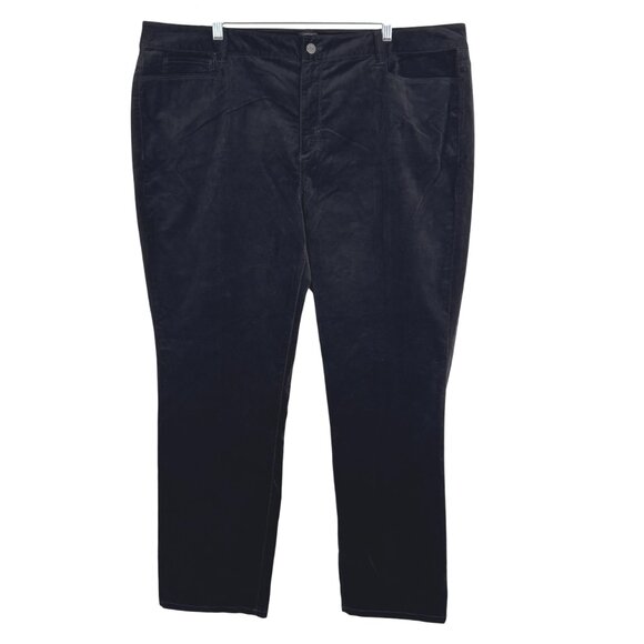 Talbots Heritage Velvet Pants Size 22W Black Cotton Polyester NWT PT-2464 - Picture 1 of 10